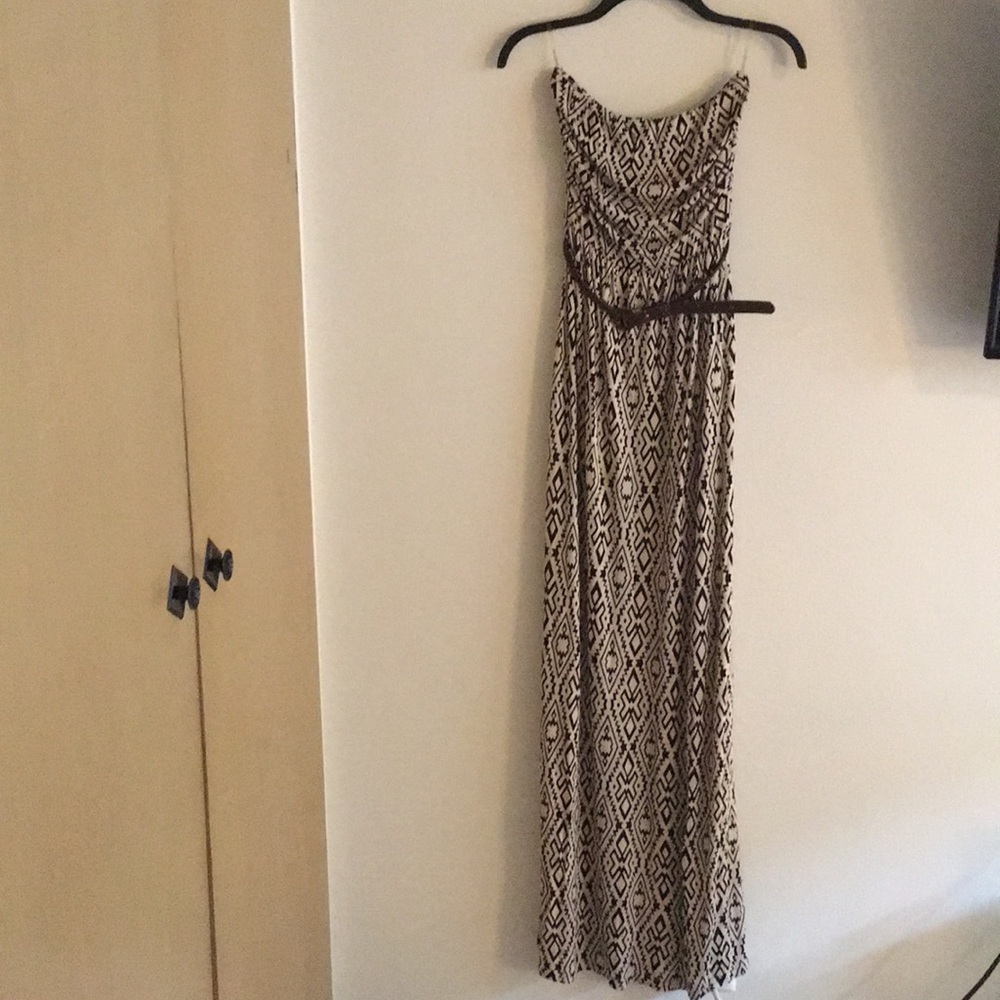 Love Culture Strapless Printed Maxi Dress